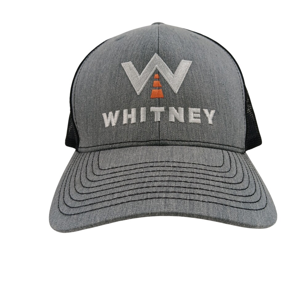 Whitney Richardson Hat Cap Snap Back One Size Gray Black Trucker Mesh Logo Mens